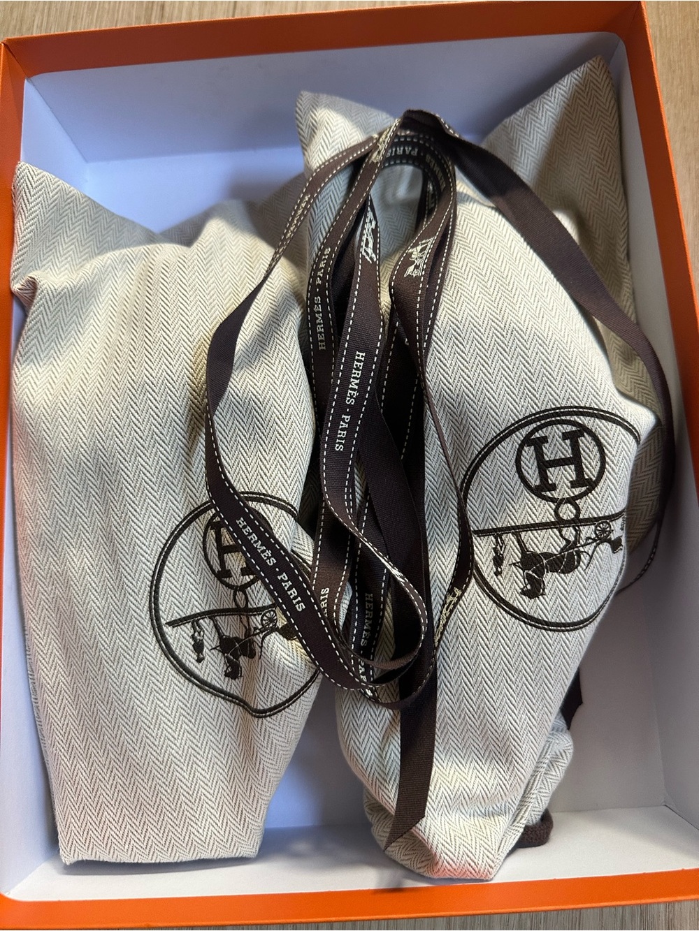 NEW in box HERMÈS Bleu Clair DENIM Fringe Oran Sandals - Picture 15 of 16